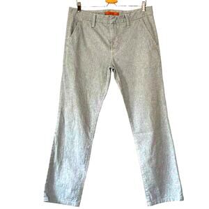 Joes Jeans Lightweight Cotton Pants Y2K Indigo Herringbone Blue Coastal Size W32